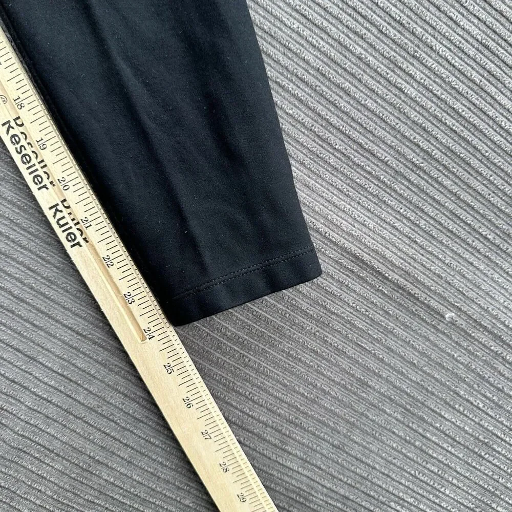 Betabrand Crop Classic Dress Pant‎ Women Medium Petite Black Rayon Office.
